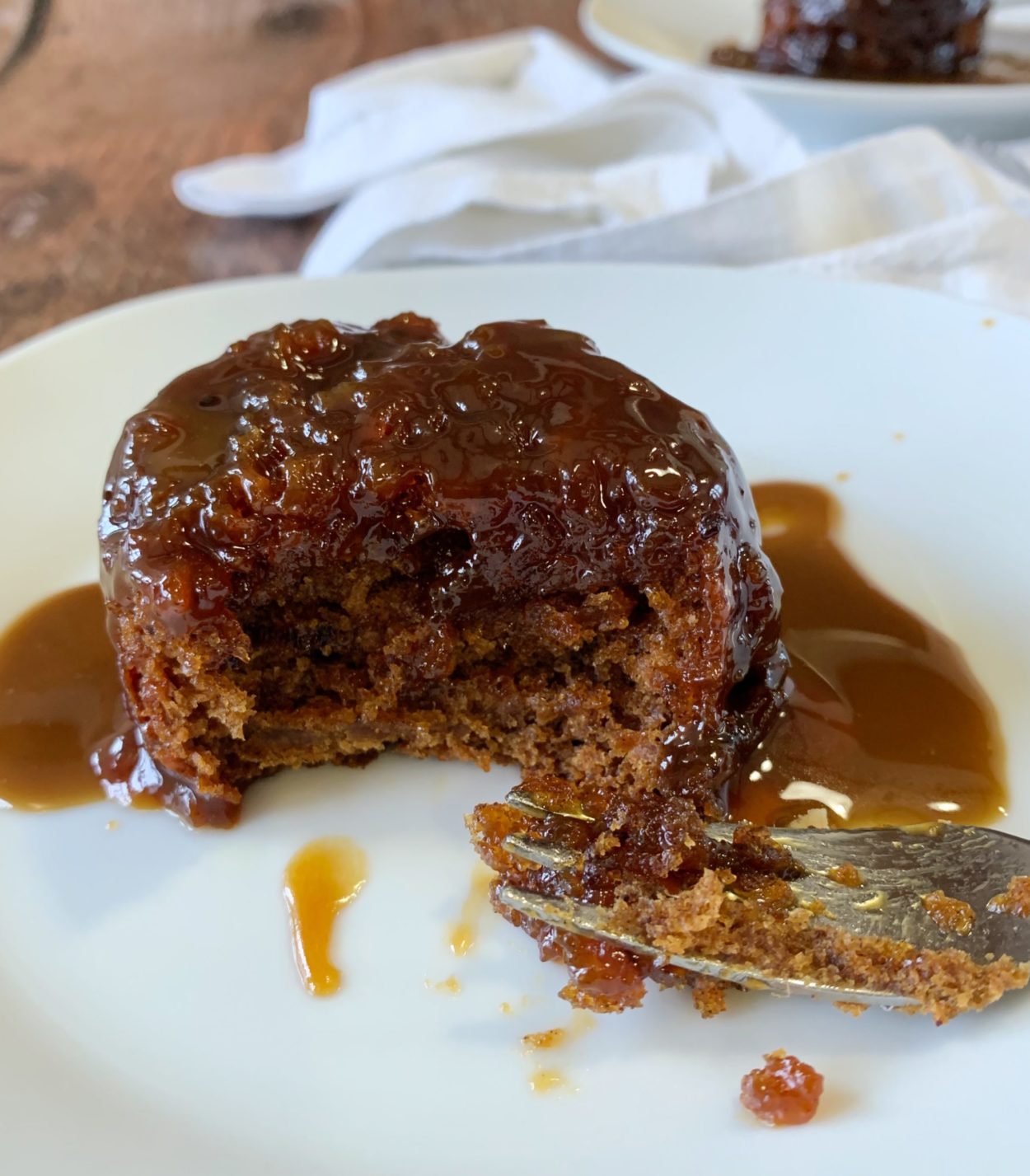 Vegan Sticky Toffee Puddings made vegan using OGGS Aquafaba